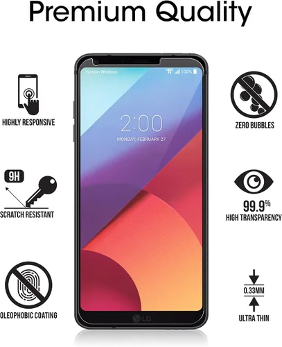 Vista 4 de amFilm Vidrio de protección templado puede usarse con LG G6 2.5D Rounded Edge LGG6 2017 (paquete de 2)