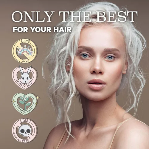 Vista 6 de Luseta - Champú iluminador de color para cabello plateado y gris, elimina los tonos cobrizos y amarillos, hidrata, promueve el acabado brillante