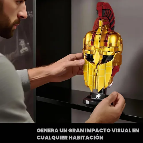 Vista 6 de Ideas Casco de Centurión Romano Juego de Construcción, Modelo de Exhibición para el Hogar de Casco de Soldado Genial Coleccionable, Compatible