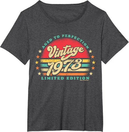 Vista 5 de Camiseta retro de 50 cumpleaños de 1973 de edad a la perfección nacido en los años 70, Negro