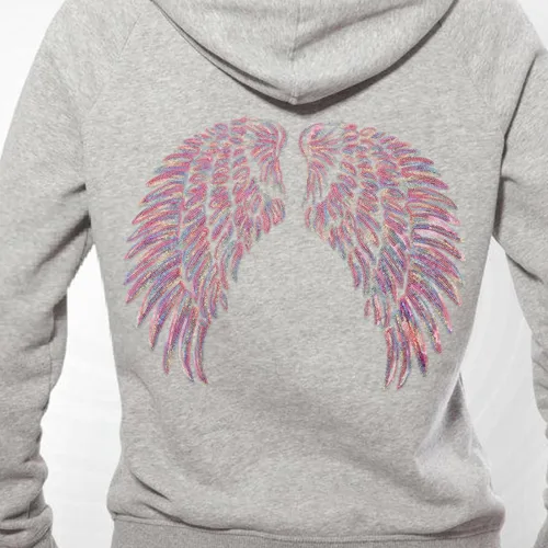 Vista 4 de Didiseaon 2pcs Embroidered Angel Wings Sequin Patch DIY Clothing Decor Iron-on Applique for Jackets Craft Accessories