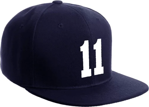 Vista 16 de Número de equipo modificado para requisitos particulares del jugador del color del sombrero del Snapback de la visera plana clásica de la visera