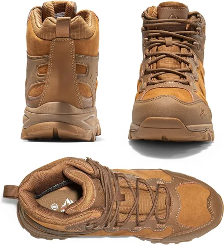 Vista 20 de NORTIV 8 - Botas de senderismo impermeables para hombre, zapatos de montañismo ligeros para exteriores