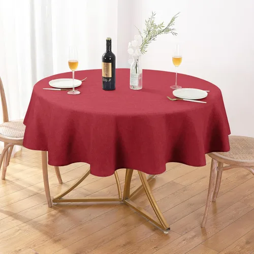 Vista 10 de AUSSPVOCT 2 manteles de lino texturizado para mesa rectangular, 52 x 70 pulgadas, mantel rectangular impermeable, lavable, tela para mesa