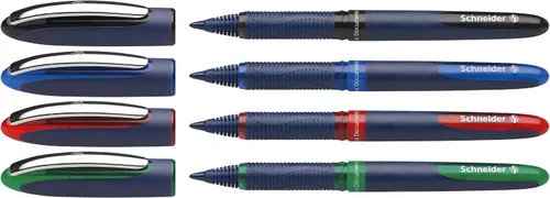 Vista 8 de Schneider One Business - Bolígrafo de punta rodante, punta ultra suave de 0,6 mm, barril azul, tinta negra, caja de 10 bolígrafos (183001)