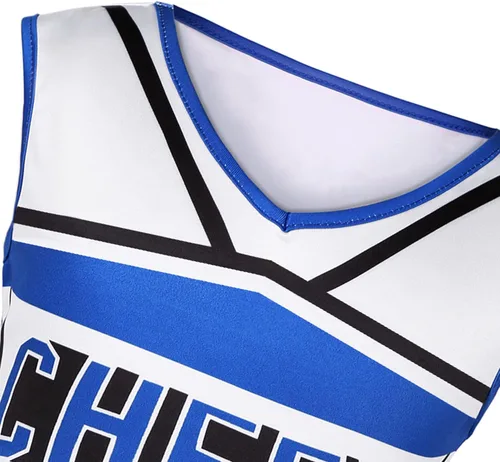 Vista 4 de Koatobbor Girls Cheerleader Costume Cheerleading Outfit Dress for Halloween Party Birthday Gift 3-9Years