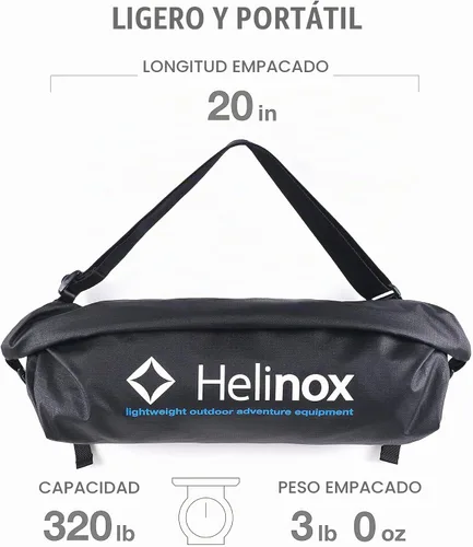 Vista 3 de Helinox Incline Festival - Silla plegable ajustable para exteriores, para eventos, color negro