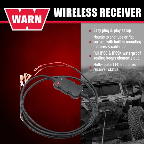 Vista 3 de WARN 103950 Receptor inalámbrico HUB y aplicación de teléfono - para cabrestantes Powersports (VRX, ProVantage, Vantage) Winch Control from a