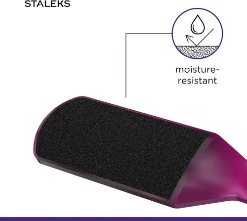 Vista 5 de STALEKS PRO Expert 10 Tipo 2 - Lima de pie de plástico (grano 80/120), herramienta ergonómica de pedicura de doble cara para callos y piel