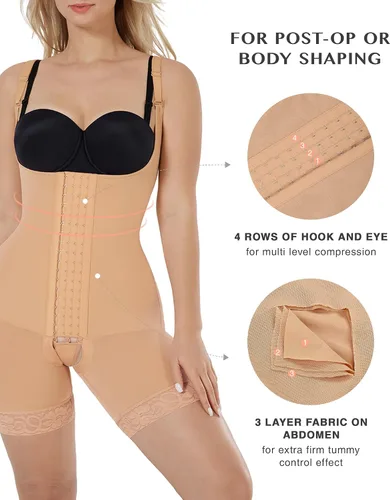 Vista 2 de Fajas Colombianas Stage 2 BBL Post Surgery Compression Garments for Women Full Body Shaper Tummy Control Faja