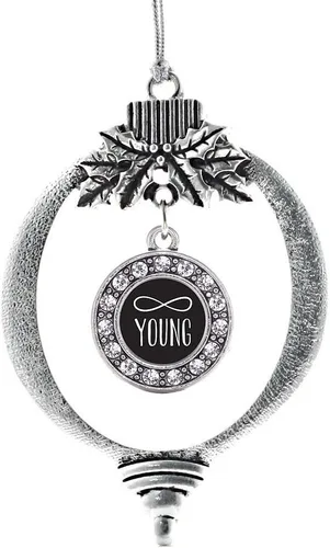 Vista 605 de Inspired Silver - Adorno de cromosoma 21 con dije de círculo de plata con joyas de circonita cúbica