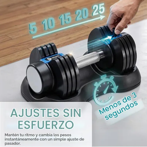 Vista 3 de Lifepro Adjustable Dumbbells & Weights for Home Gym, Quick-Adjust