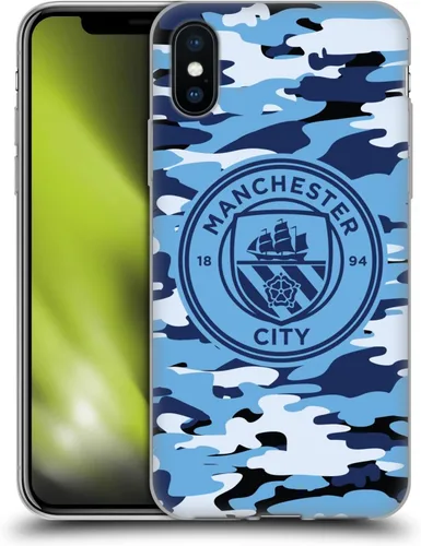 Vista 12 de Head Case Designs Funda de gel con licencia oficial del Manchester City Man City FC Blue Moon Badge Camou [protección de grado militar] compatible