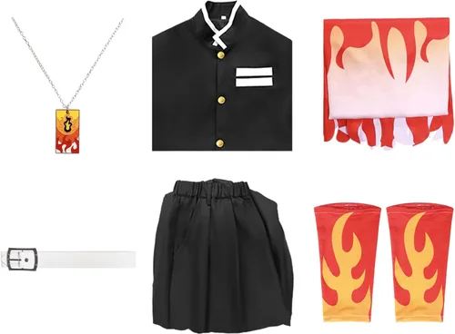 Vista 5 de Demon Slayer Tanjiro Nezuko Cosplay para niños, Shinobu Zenitsu Giyuu Tomioka Kimono Cosplay Disfraz con aretes para mujer