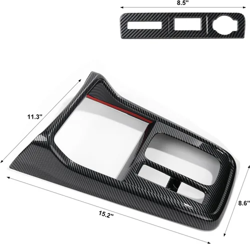 Vista 2 de CKE Compatible con Honda CRV 2026 2025 2024 2023 Cubierta de Consola Central del Coche Panel de Engranajes Cubierta de Perilla de Cambios Moldura