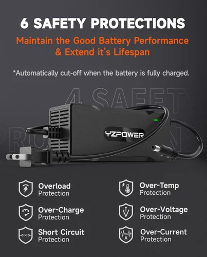 Vista 6 de Cargador de 42 V 2 A para scooter eléctrico Gotrax, compatible con GXL V2 G4 Apex XR Elite, compatible con Hiboy S2 S2 Pro KS4, Hover-1 Journey