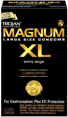 Vista 4 de Trojan Magnum - Preservativos lubricados delgados, 3