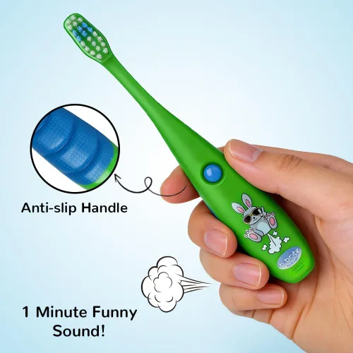 Vista 3 de Lily's Home Cepillo de dientes divertido para niños, cerdas suaves, temporizador de cepillado eléctrico de minutos, premio de dentista lindo niño