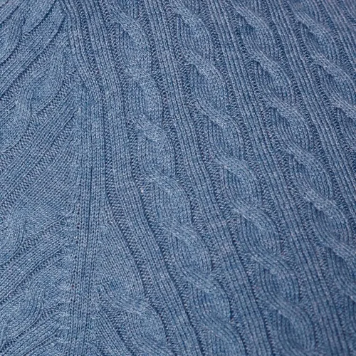 Vista 7 de Tienda Essentials - Suéter ligero de punto trenzado de manga larga con cuello redondo para mujer