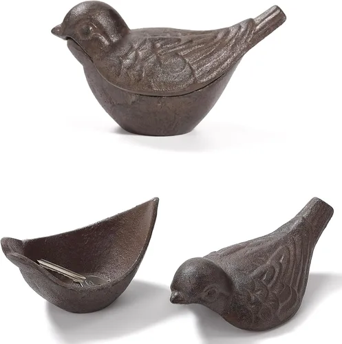 Vista 14 de Ocultador de llaves para exteriores, estatua de animal de hierro fundido y llaves para exteriores, soporte decorativo para llaves ocultas, antiguo