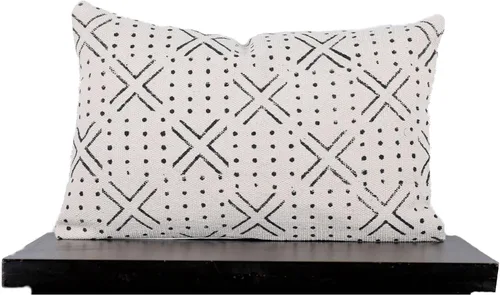 Vista 43 de Trade Star Mudcloth - Funda de cojín decorativa para lumbar, 100% algodón, color índigo, estilo granja, funda de almohada gruesa, estilo bohemio