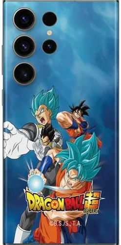 Vista 5 de Skinit Calcomanía para teléfono compatible con Galaxy S23 Ultra, diseño oficial de Dragon Ball Super Goku Negro - DBZSPR04