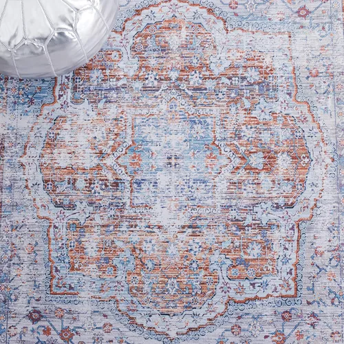 Vista 7 de SAFAVIEH Tucson Collection - Alfombra lavable de 2 pies 6 x 8 pies, color beige y resistente al óxido, antideslizante, ideal para zonas de alto