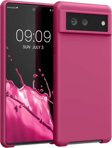 Vista 314 de kwmobile Funda Compatible con Google Pixel 6 Pro - Funda de Teléfono de Silicona TPU con Acabado Suave - Azul Caribe