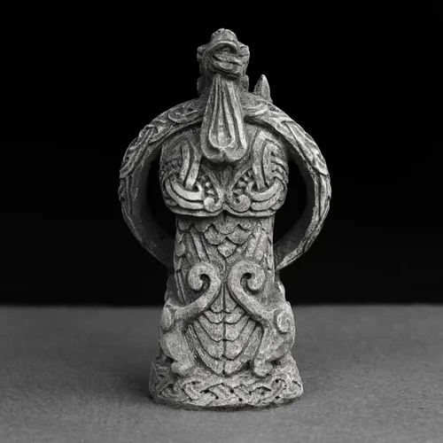 Vista 6 de Dryad Design Freya Figurine – Estatua pequeña de Freya con gatos – Diosa nórdica del amor y la guerra de 4 pulgadas de alto – Decoración de altar