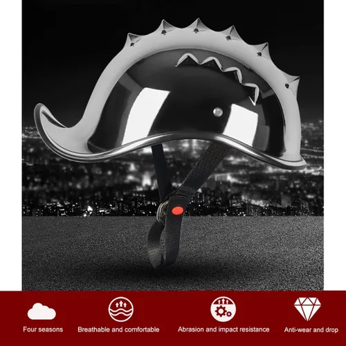 Vista 3 de Casco de motocicleta, casco de scooter, aprobado por DOT/ECE, medio casco de motocicleta, ha pasado pruebas de seguridad en carretera y protege