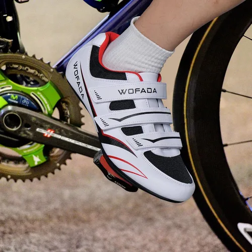Vista 7 de Zapatos de ciclismo unisex compatibles con pelaton Bike Road Bike Bike Zapatos de ciclismo Peleton para hombre para montar en interiores zapatos