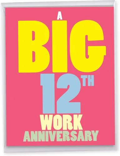 Vista 13 de NobleWorks Divertida tarjeta de notas de aniversario de trabajo de 6º hito de nosotros de 8.5 x 11 pulgadas con sobre para hombres, mujeres
