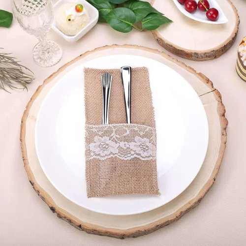 Vista 11 de Efavormart - Losas de madera de álamo rústicas redondas de 9 pulgadas de diámetro, decoración de mesa natural para bodas y eventos