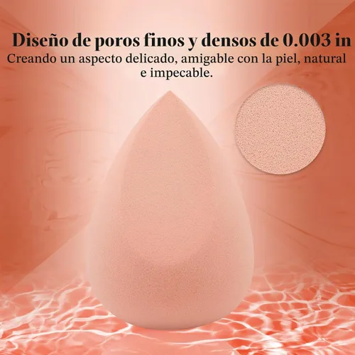 Vista 4 de Juego de esponjas de tocador, esponja mezcladora de belleza con soporte, mezcladora de maquillaje impecable para base, líquido, herramientas