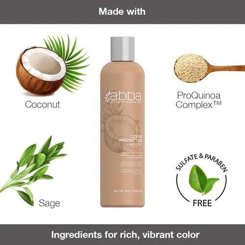 Vista 3 de ABBA - Acondicionador de protección de color puro - Aceite de coco y salvia