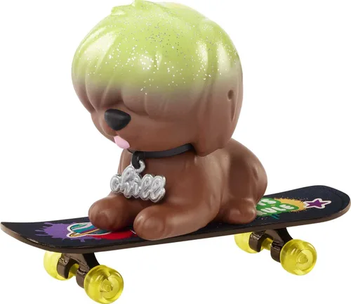 Vista 4 de Barbie Paquete extra para mascotas y moda con 7 piezas, incluyendo cachorro, accesorios para mascotas y piezas de moda muñeca