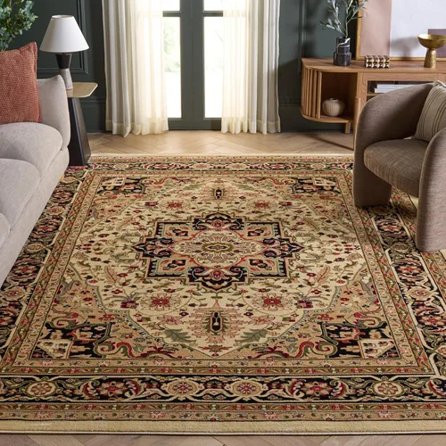 Vista 30 de SAFAVIEH Colección Lyndhurst Alfombra Decorativa - 2'3" x 4', marfil y rojo, diseño oriental tradicional, no desprende pelusa y de fácil cuidado