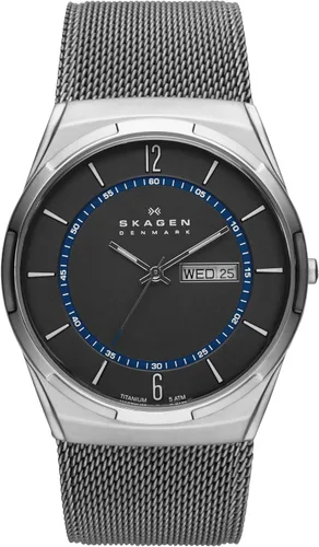 Vista 12 de Skagen Melbye Stainless Steel Watch for Men Malla Negra