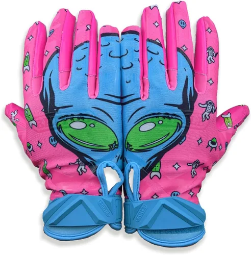 Vista 39 de Battle Sports - Guantes de fútbol americano para receptor abierto con dorso de mano, ultraadherentes y con agarre, antideslizantes, para adultos