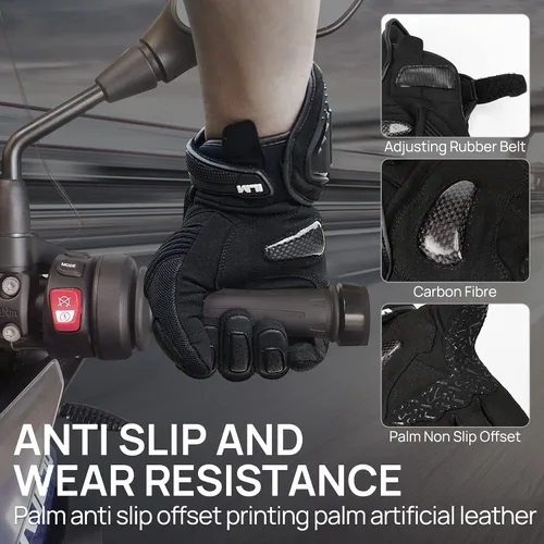 Vista 4 de ILM - Guantes de motocicleta para hombres y mujeres con pantalla táctil, guantes de equitación para motocross, bicicleta de tierra, ATV, modelo-WD01
