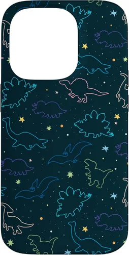 Vista 17 de Funda con diseño de dinosaurio de color lindo para iPhone 17