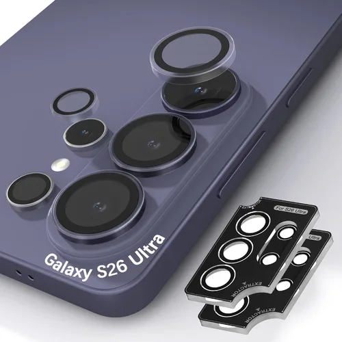 Vista 30 de Orzero Protector de lente de cámara para Samsung Galaxy Z TirFold/Fold 7, [EZ Install] [compatible con fundas] cubierta de lente de anillo de Negro