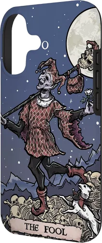 Vista 2 de The Fool Tarot Card Halloween Court Jester Spooky Gothic Case for iPhone 17