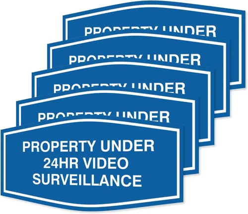 Vista 34 de Fancy Property - Señal de videovigilancia (cámara) de menos de 24 horas (negro) - Pequeño (paquete de 1)