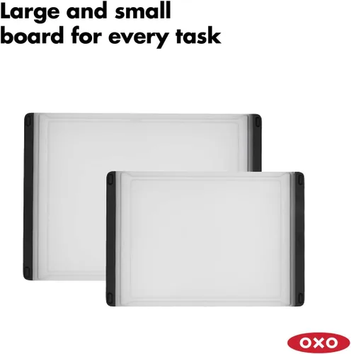 Vista 6 de OXO Good Grips - Escurridor de ensalada grande de 6.22 cuartos + Set de 2 piezas de tablas de cortar