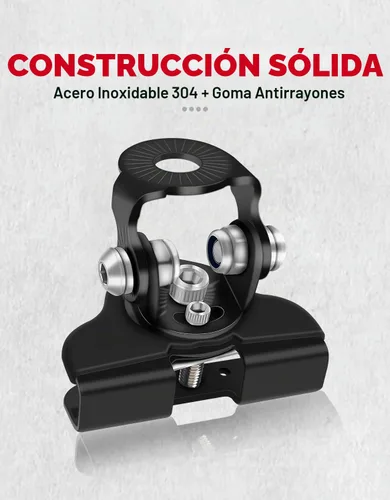 Vista 2 de Soportes de Capó LED, Soportes de Montaje Universales para Barra de Luz LED de Acero Inoxidable 304, Abrazaderas de Capó para Luces, Negro