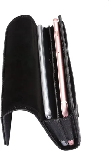 Vista 5 de Funda horizontal doble con clip para cinturón, 2 fundas para teléfono celular para iPhone 13, 12, 11, XR XS, iPhone 14 Pro, Samsung Galaxy S22, S21