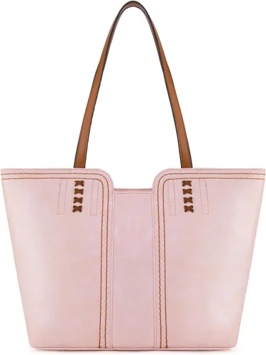 Vista 19 de Montana West Bolso Tote para Mujeres con Asa Superior Bolso de Mano Satchel Ámbar marrón