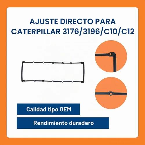 Vista 3 de BTS-1095308 Junta de cárter de aceite, compatible con Caterpillar 3176/3196/C10/C12, repuesto del mercado de accesorios para OEM # 1095308, Junta