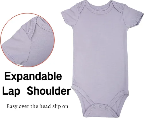 Vista 30 de GUISBY Body de manga corta para bebé, rayón de verano, recién nacido, niños y niñas, 0-24 meses